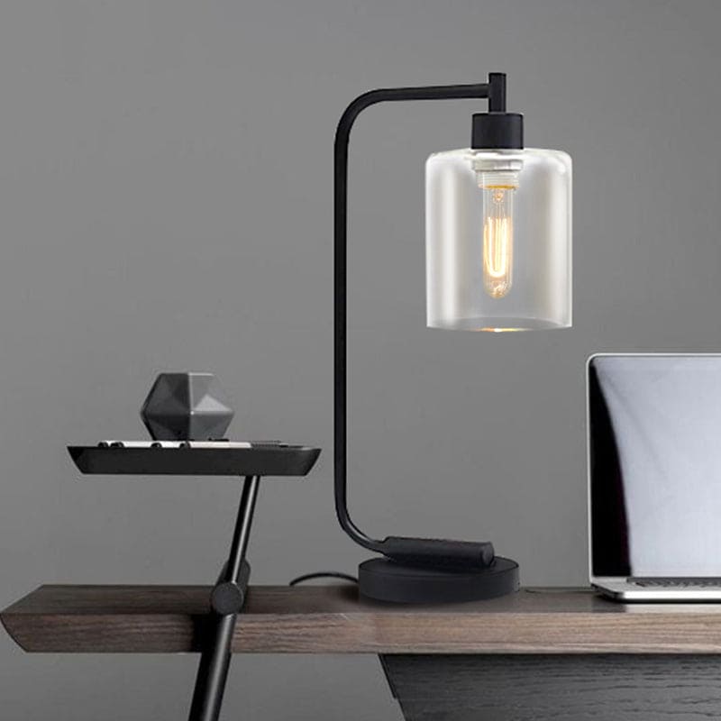 Modernalite lampada da tavolo cilindrica elegante per stile contemporaneo