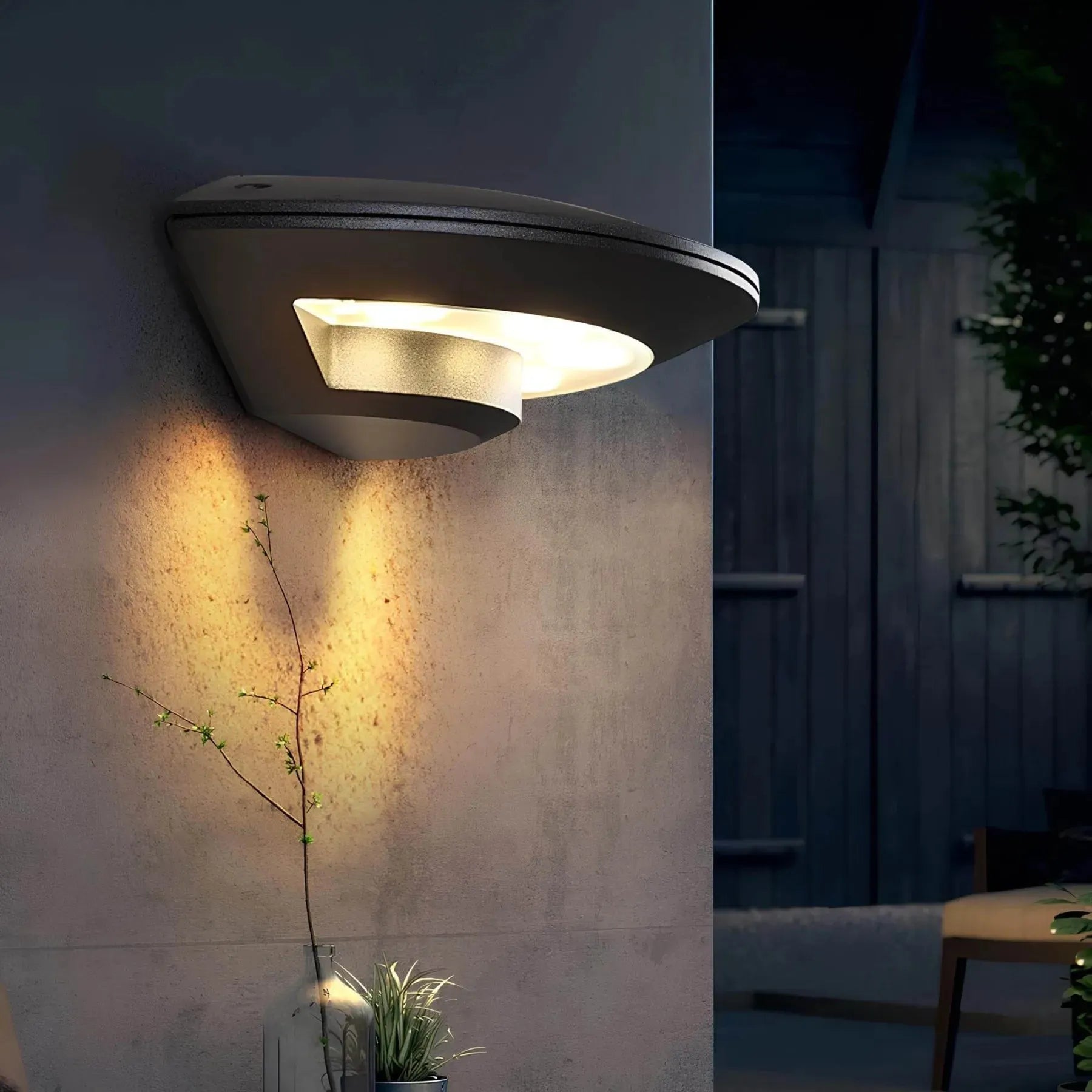 Lampada da parete moderna per esterni resistente alle intemperie per giardino e terrazza