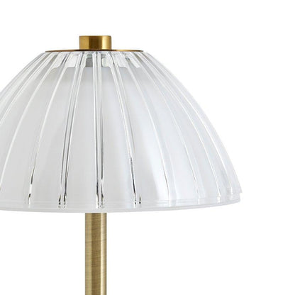 Lampada da tavolo wireless led charon con batteria ricaricabile - base oro, 30x15cm