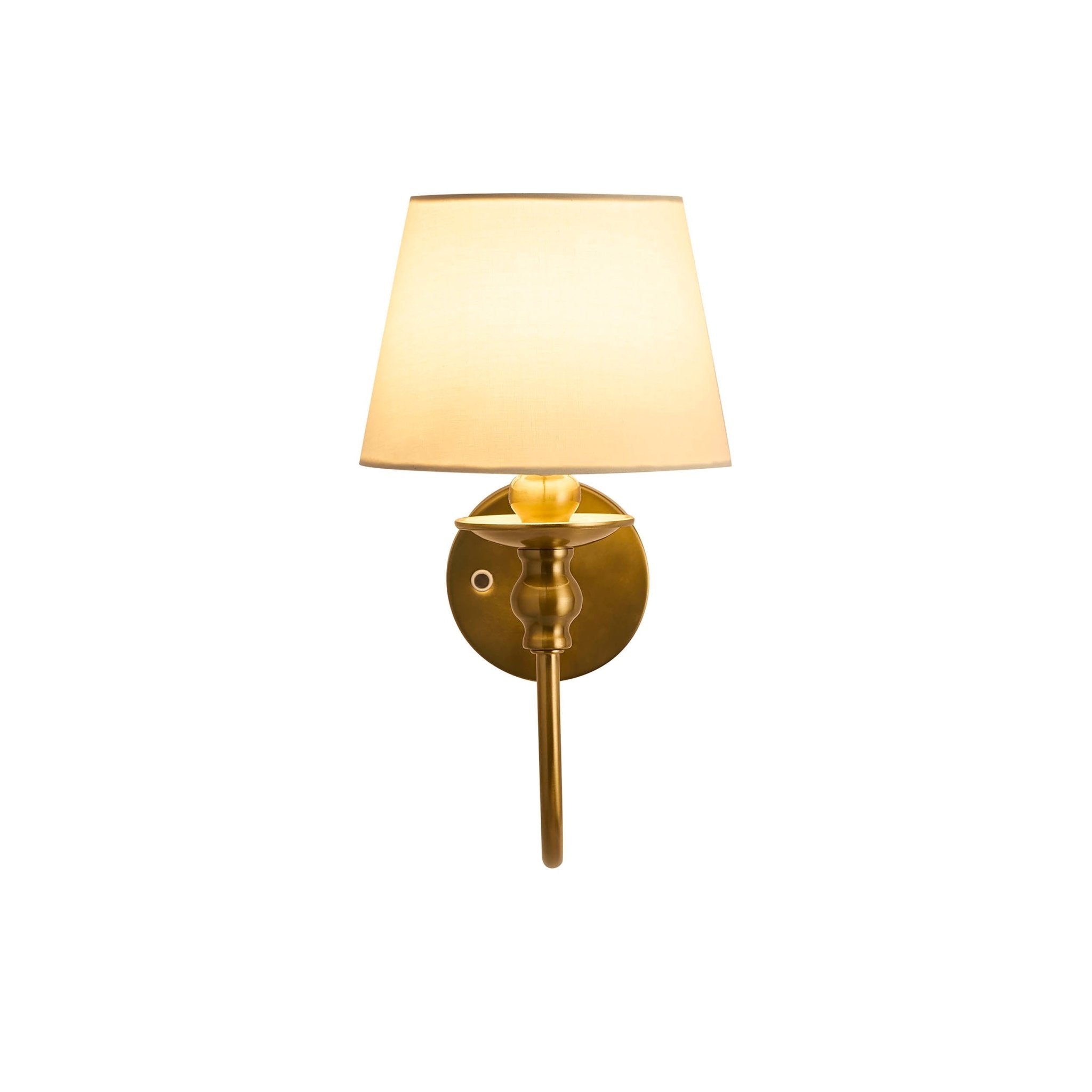 Lucille lampada da parete ricaricabile led ornate - ottone