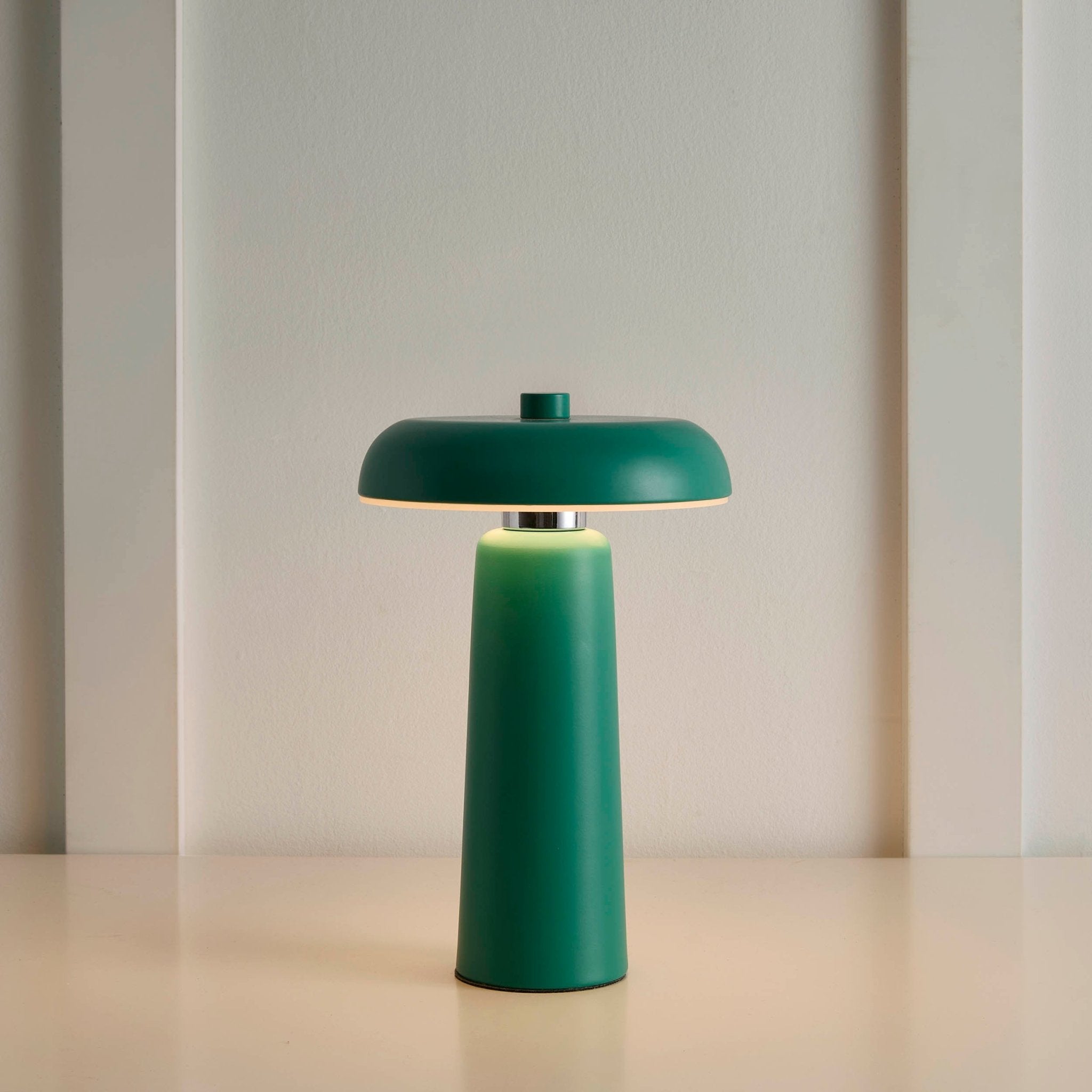 Lampada da tavolo wireless ricaricabile oran led - verde