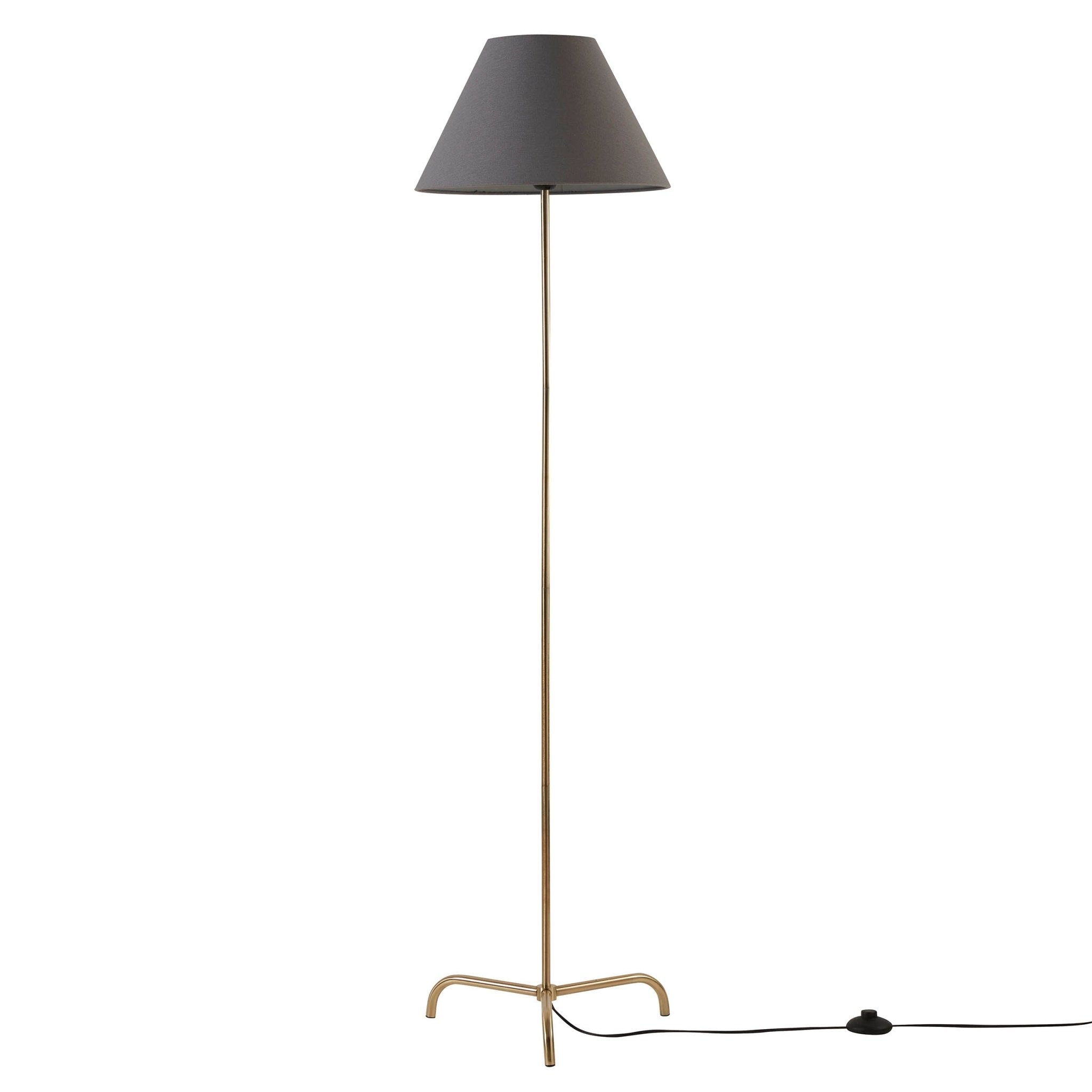 Lampada da terra minimalista sisu - ottone/grigio