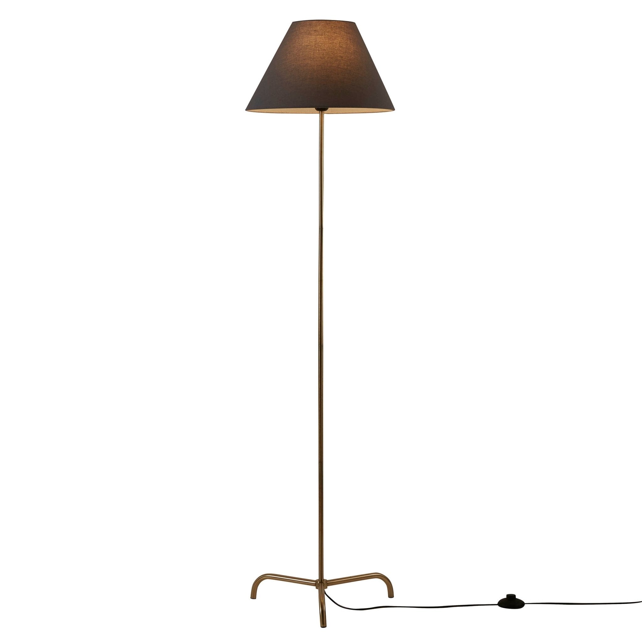 Lampada da terra minimalista sisu - ottone/grigio