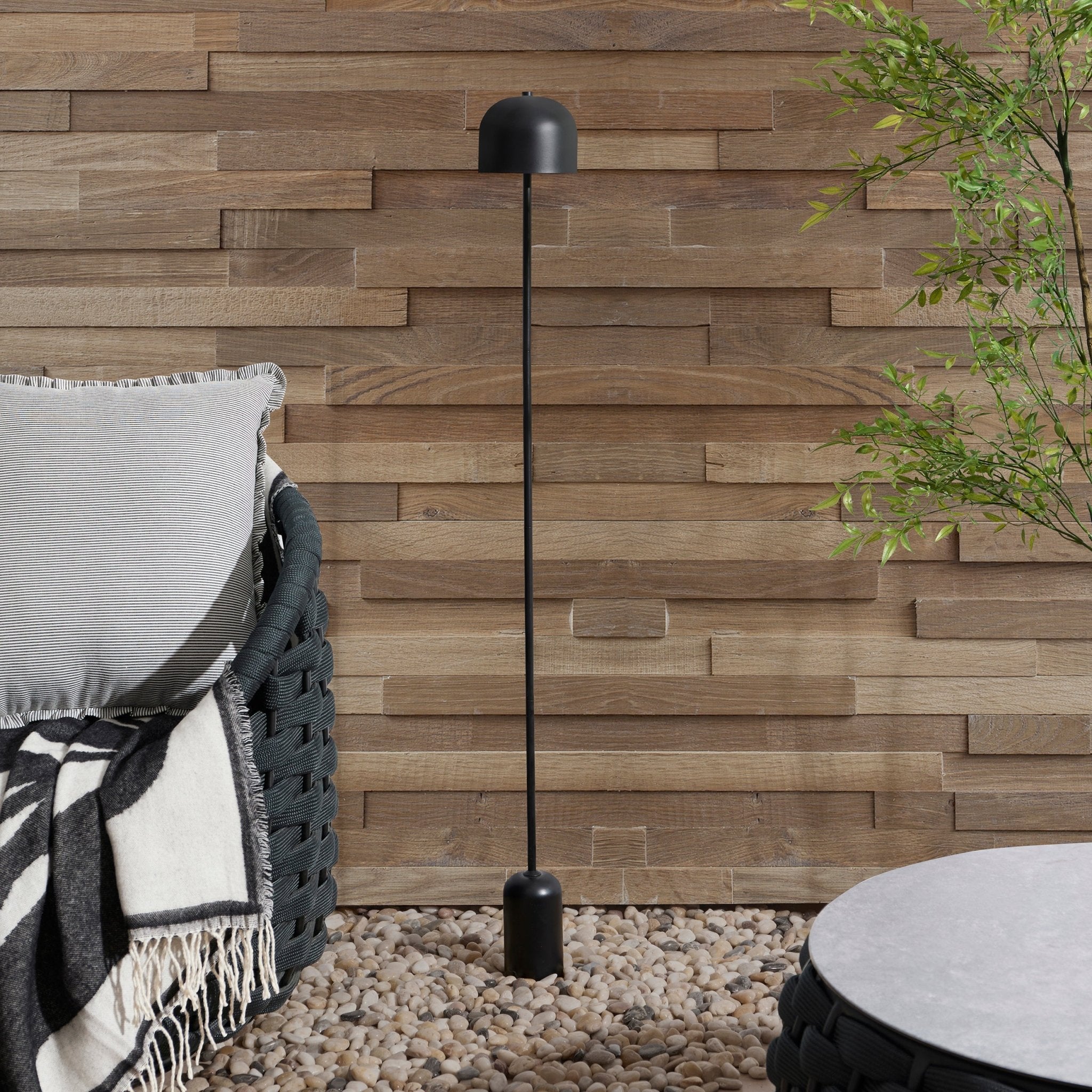 Luce da pavimento led ricaricabile impermeabile - nero, portatile per uso interno/esterno